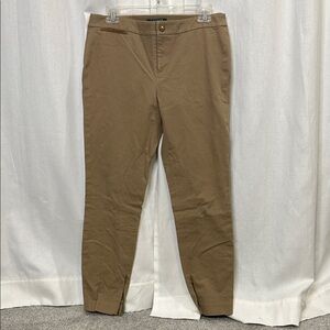 Ralph Lauren Vintage 2000s Equestrian-Style Ankle Pants (Tan)